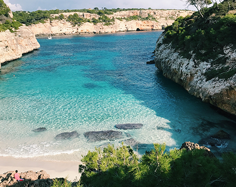 Golden sandy beach in Majorca